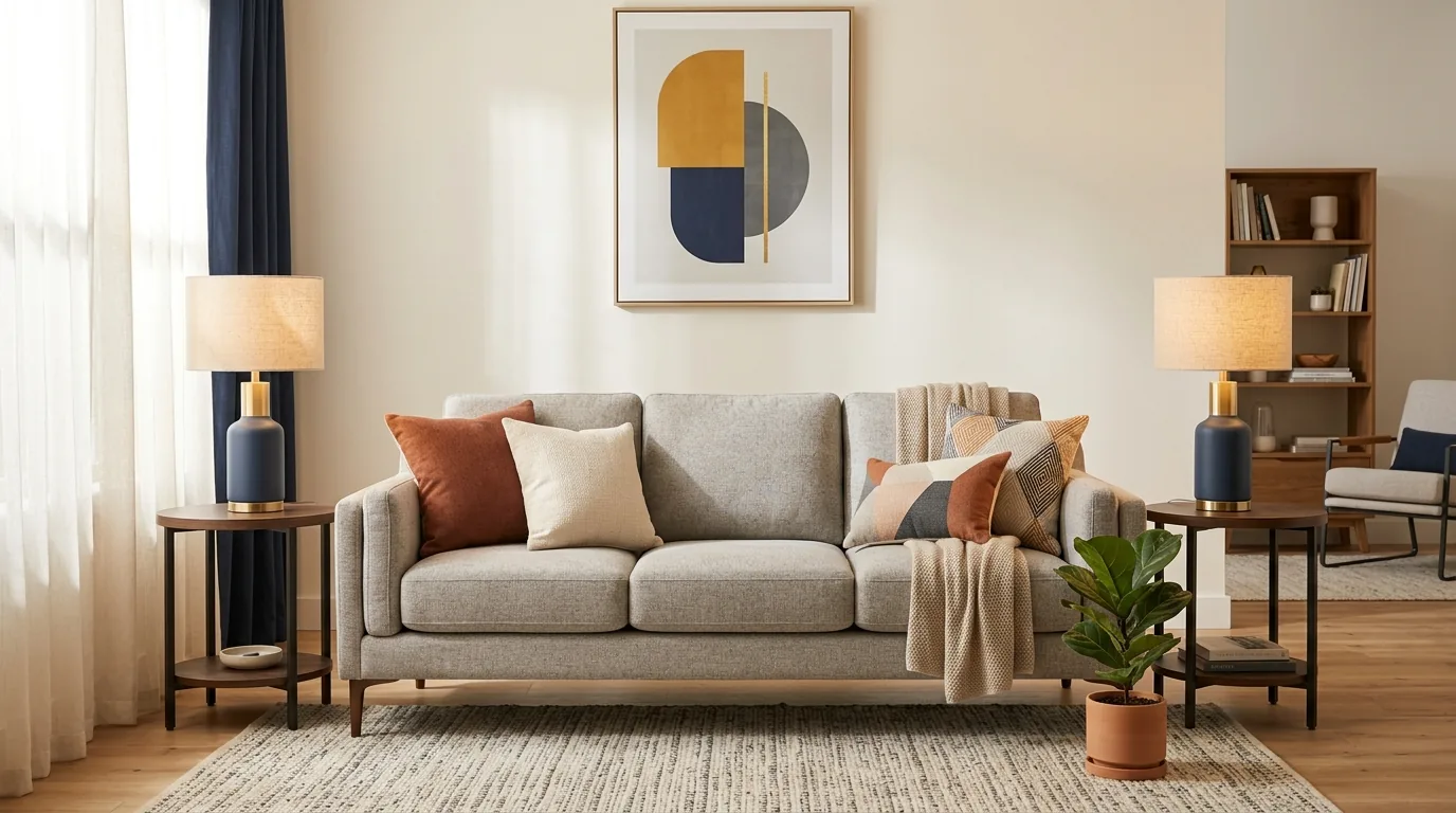 Match lamp size to side table scale